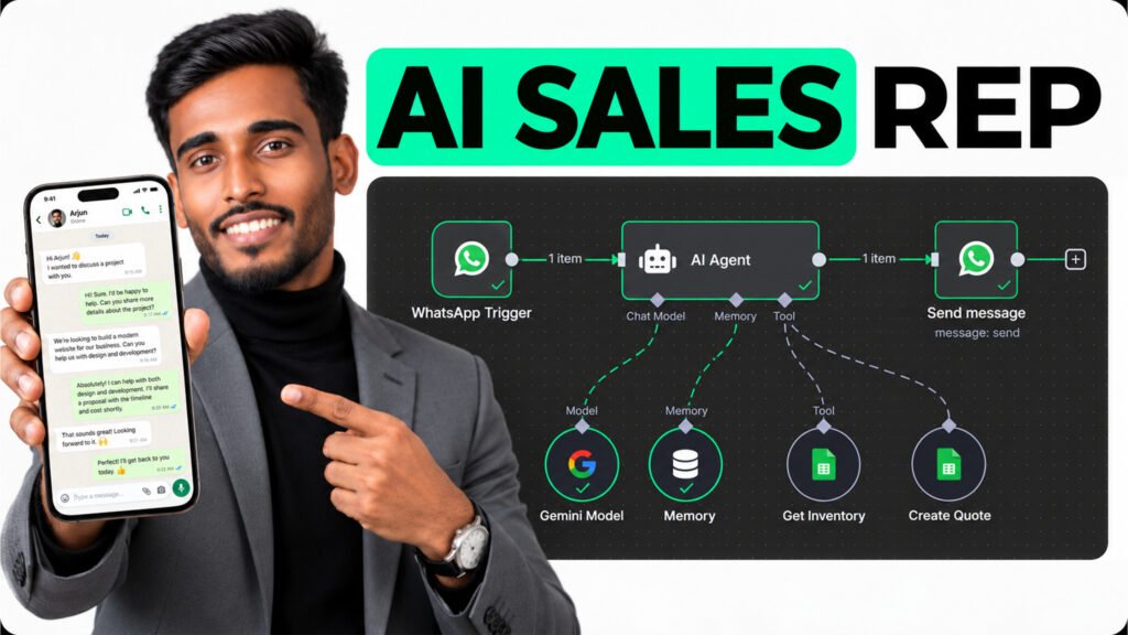 WhatsApp automation sales representative workflow